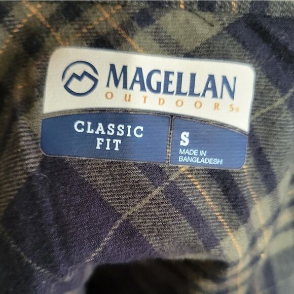 Magellan Outdoors Classic Fit Flannel Button Down Shirt Plaid Men’s Small - Picture 4 of 7